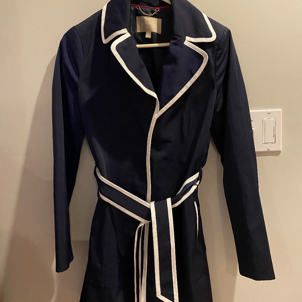 Navy Trench Coat Banana Republic
